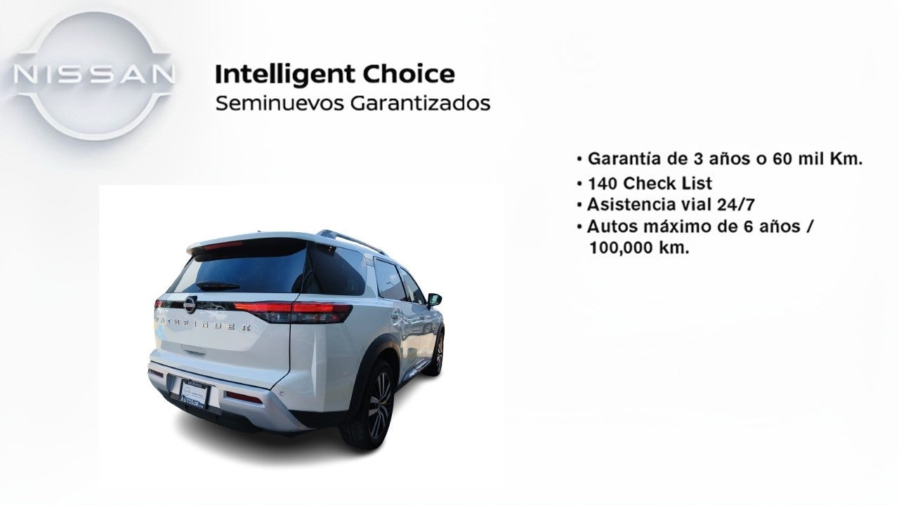 2023 Nissan Pathfinder EXCLUSIVE V6 3.5L 270 CP 5 PUERTAS AUT PIEL BA AA