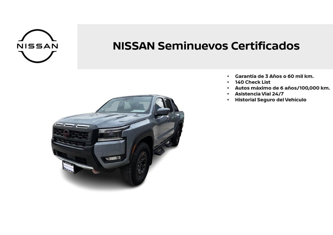 2025 Nissan Frontier V6 PRO-4X, V6, 3.8L, 310 CP, 4 PUERTAS, AUT, 4X4