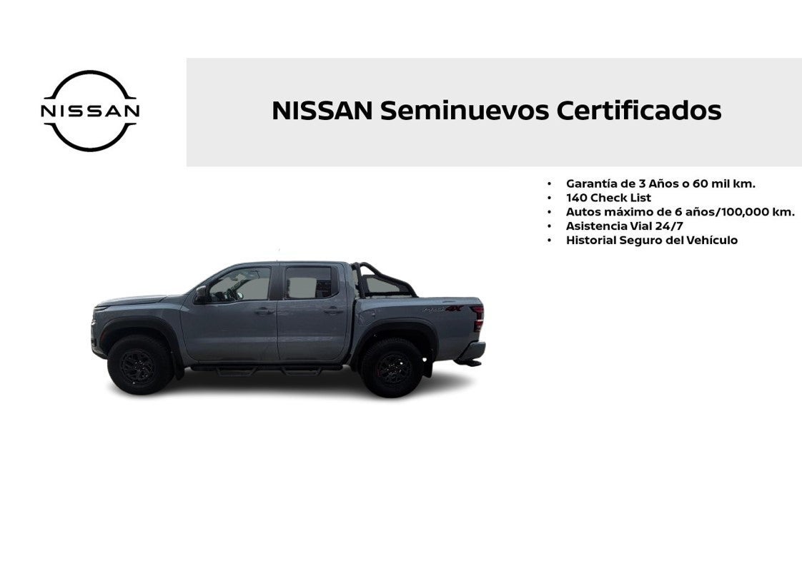 2025 Nissan Frontier V6 PRO-4X, V6, 3.8L, 310 CP, 4 PUERTAS, AUT, 4X4