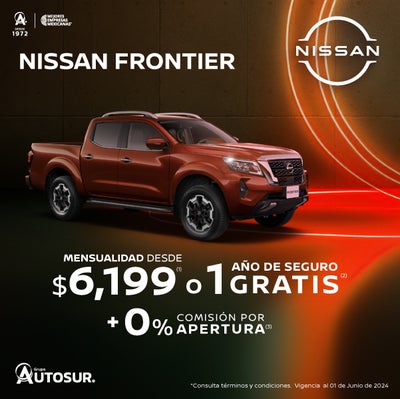 Nissan Frontier 2024 desde $6,199 mensuales ó